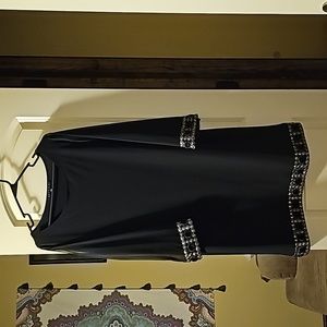 Black dress w/ 3/4 length sheer sleeve sz 20W